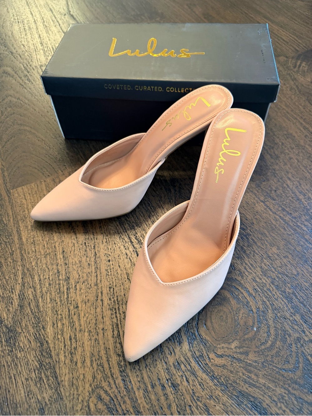 Lulu's Frae Naked Pointed-Toe Mules Size 7.5